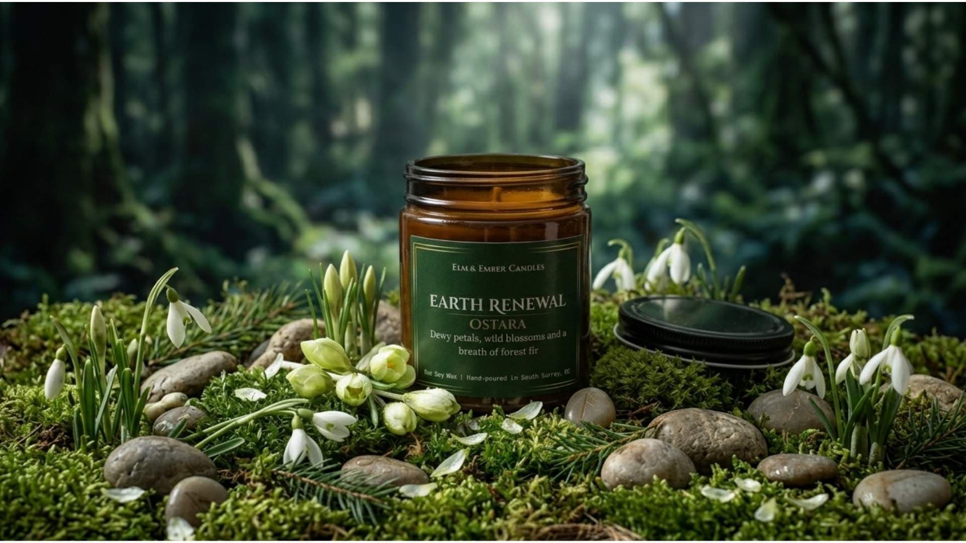 Earth Renewal - Ostara Scented Soy Wax Candle - Celtic Wheel Collection