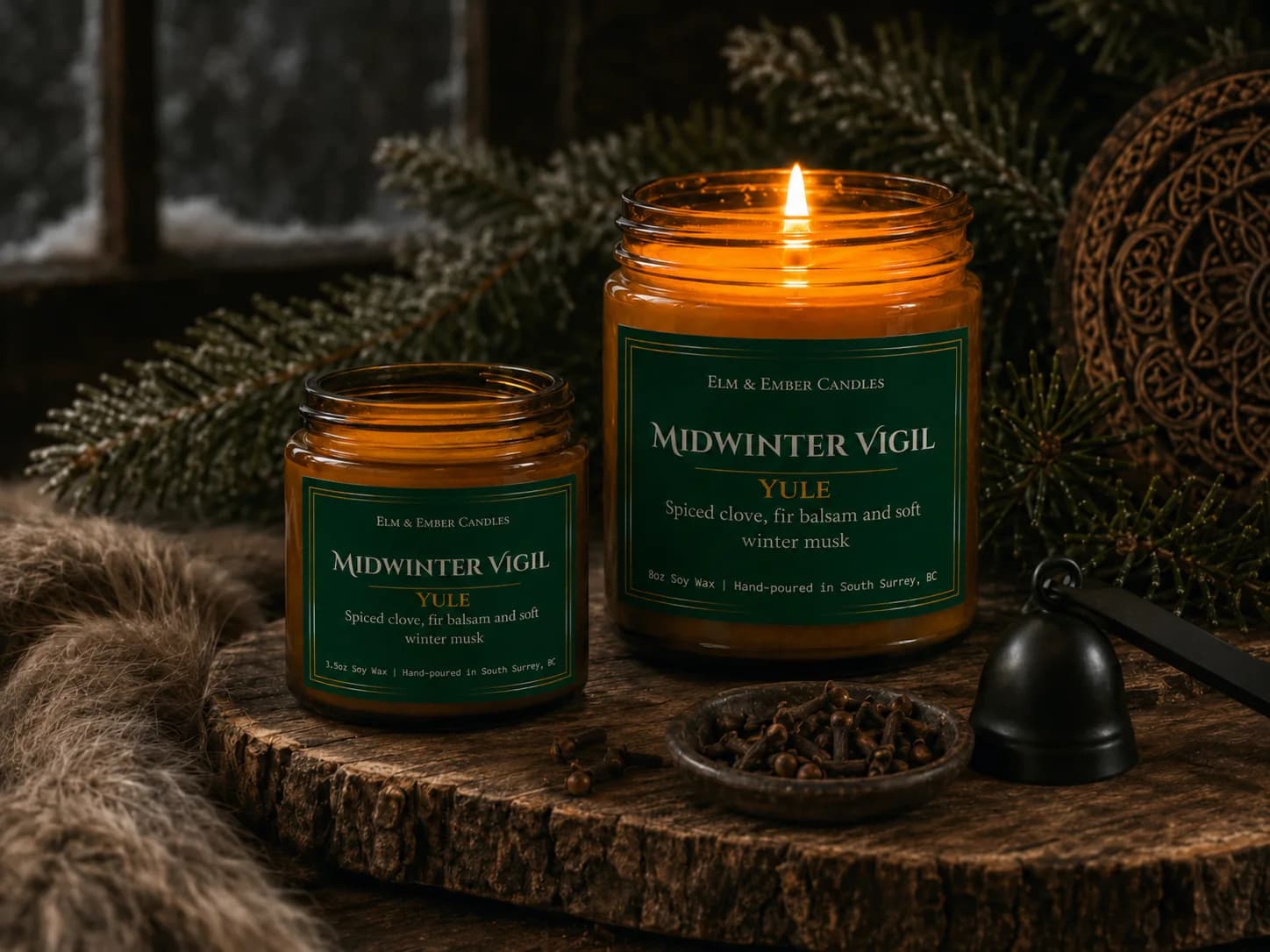 Midwinter Vigil Website Image - Yule Soy Candle